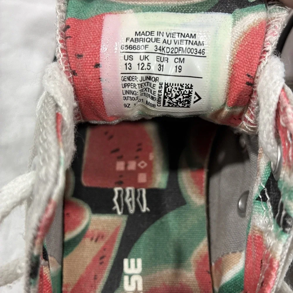 Converse Chuck Taylor Madison  Ox Skateboard Shoes KIDS 13 Gray Watermelon Print